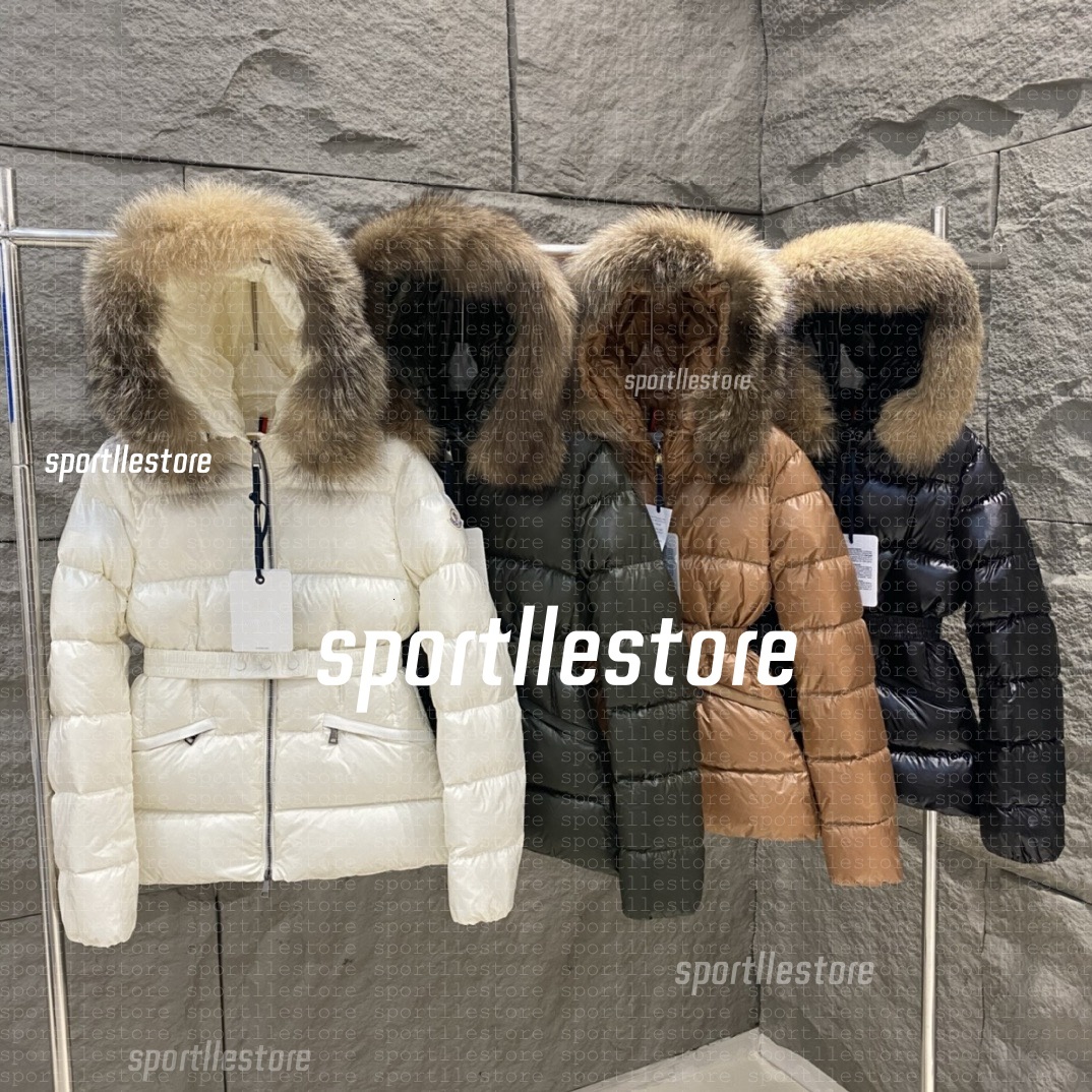 Womans coat designer women jacket winter boed short down jackets fur coats real raccoon hair collar Puffer jacket women parkas with belt lady cotton coat outerwear dc
