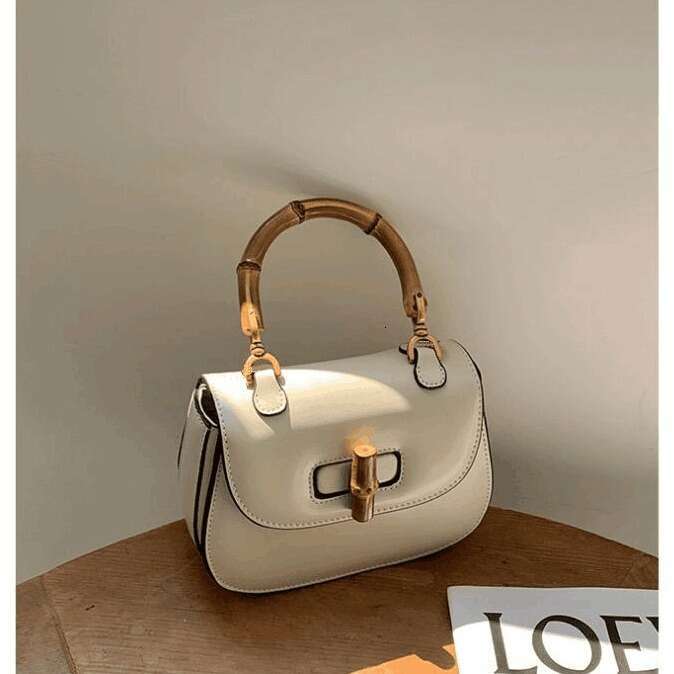 Bamboo Knot Saddle Niche Small Women's 2024 New Trendy Fashion Handbag Shoulder Crossbody Bag