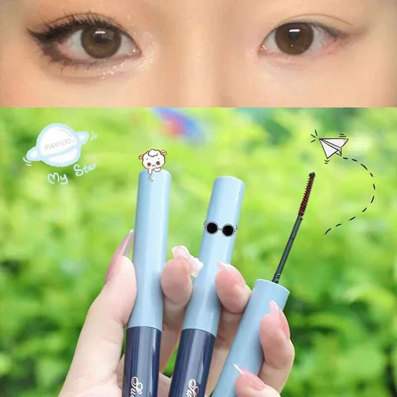 Ultra-fine Curl Thick Lengthening Eyelash Waterproof Non-sdge Brown Natural Curling Fine Brush Mascara Makeup X250715