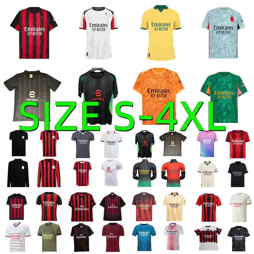 16 17 18 19 20 21 22 23 24 25 26 PULISIC RAFA LEAO MODRIC Milans Soccer Jerseys 2025 2026 THEO IBRAHIMOVIC REIJNDERS GIMENEZ JOAO FELIX DE KETELAERE R.LEAO Football Shirt