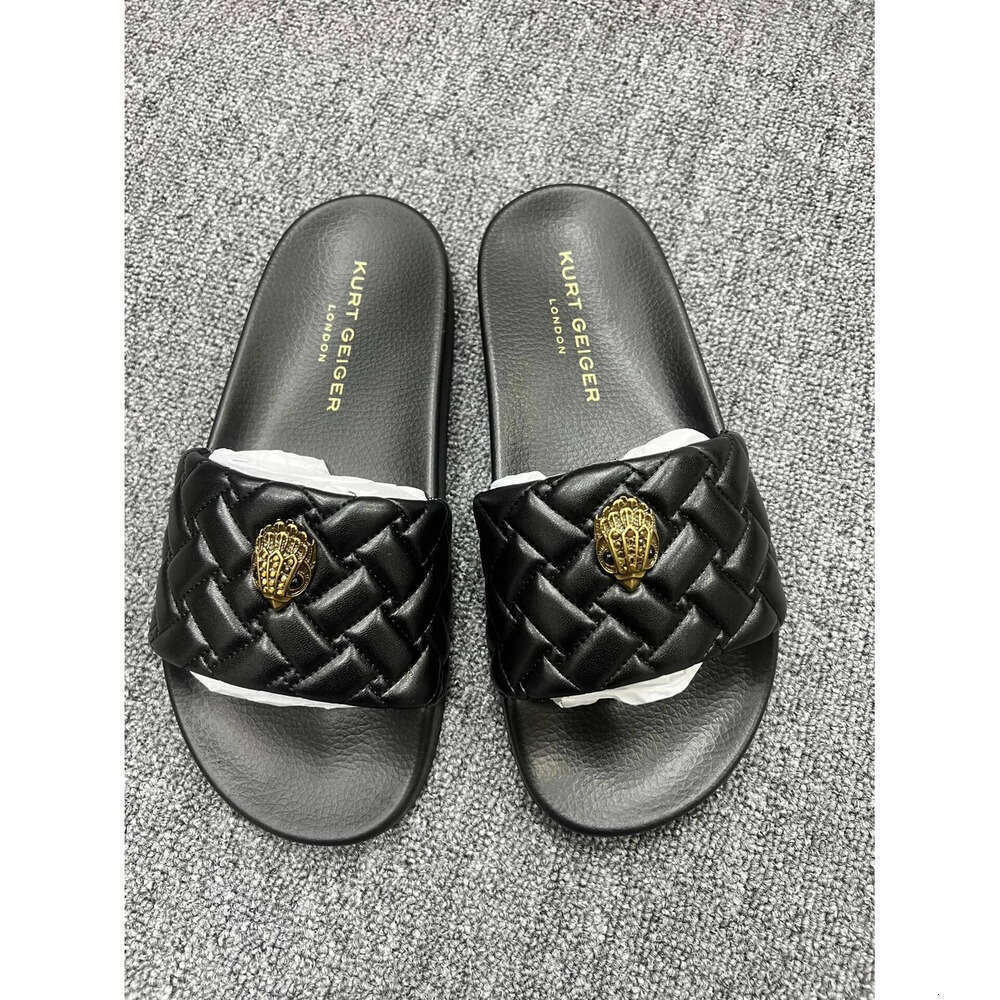 Kurt Gegiers Sandals Designer Eaglehead Slippers Luxury Flats For Woman Beach Shoes Rubber Sole Swim Pool Slide Sliders London Kensington Leather Fli Flops