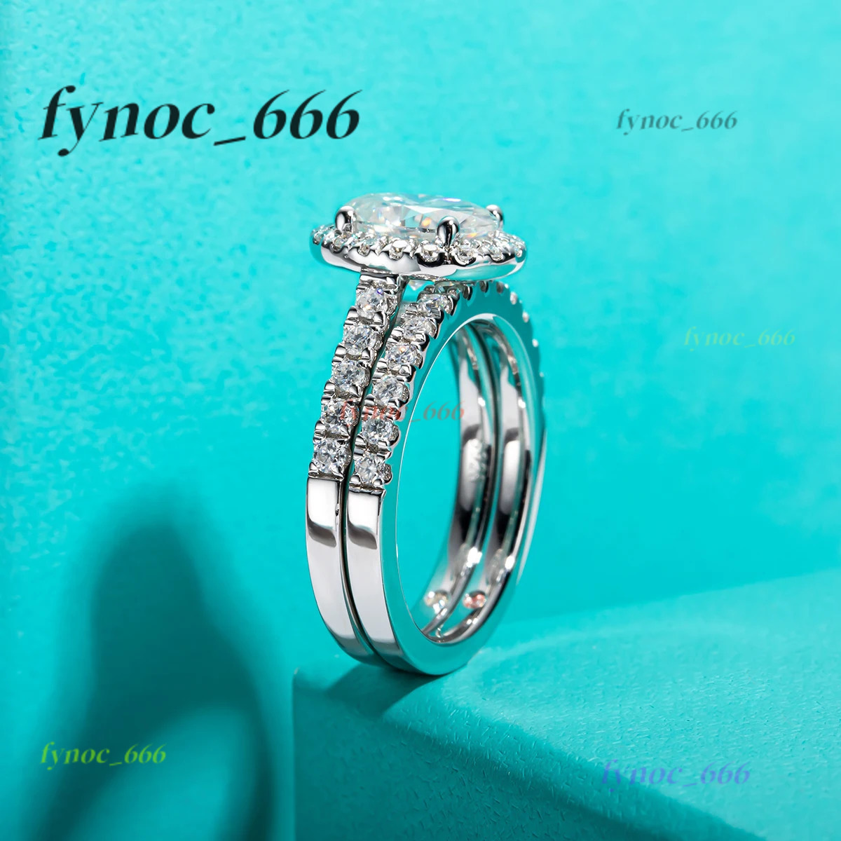 2ct (Total 2.648ct) Oval Cut D Color Moissanite Bridal Ring Set Wedding Band Silver Rings With GRA Jewelry Wholesale