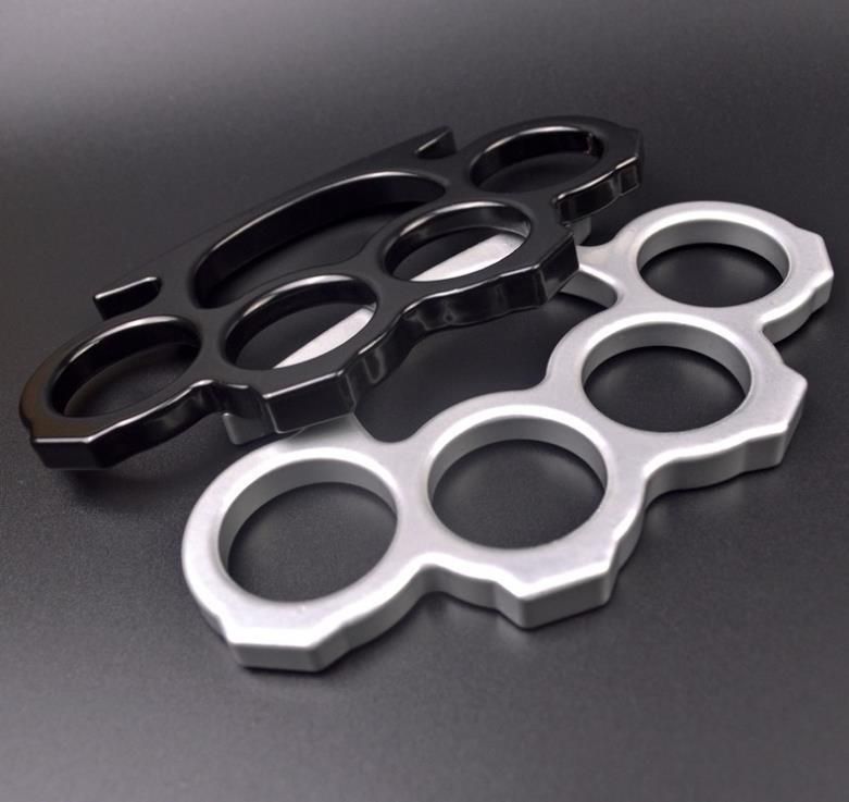 Personal Security Tool HW103 73G Thick Steel Brass Knuckle Dusters with Rope Men Boxing Pendant -2