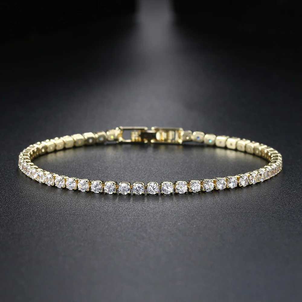 2.5mm Zirconia Tennis Bracelet for Women Crystal Charm Designer Tennis Thin Chain Bracelet in Stock Wedding Jewelry KC128 XJ250715