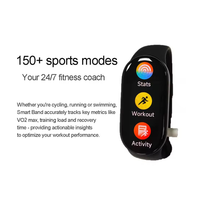 Global Version Xiaomi Smart Band 10 1.72" AMOLED Display 150+ Sports Modes Heart Rate Broadcast 5ATM Waterproof Sports Bracelet