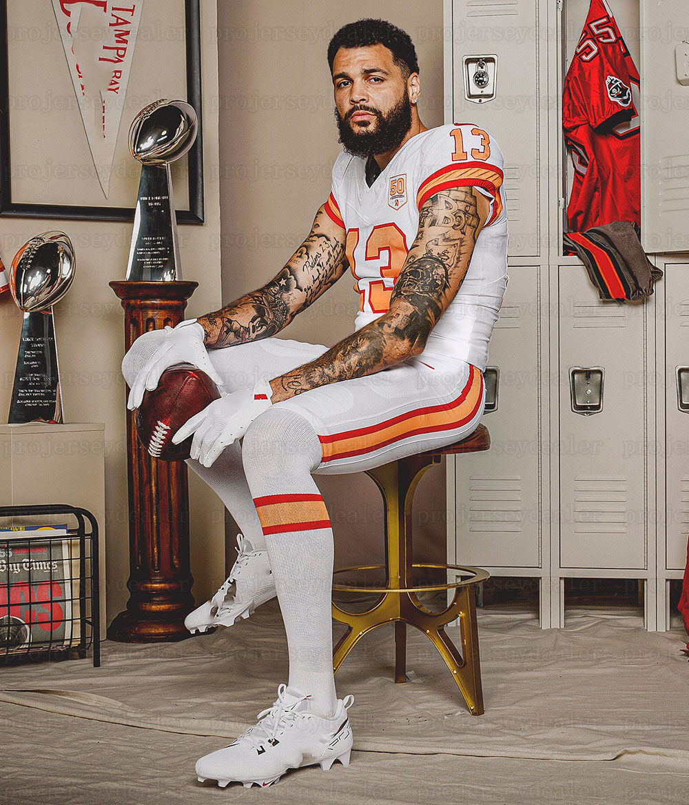 Baker 6 Mayfield Tom 12 Brady 2025 Football Jerseys Mike Evans Bucky Irvin Chris Godwin Jr. Emeka Egbuka Vita Vea