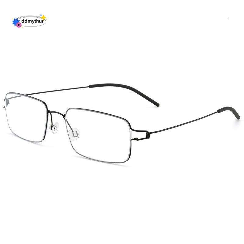 Ultra-Light Pure Titanium Casual Business Reading Glasses M, Square Frame, Screws, No Welding Points, Presbyopic Glasses, High Definition, Comfortable