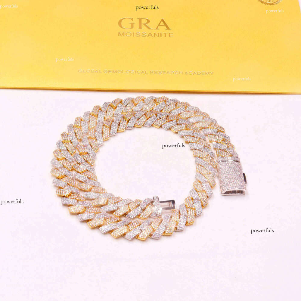 Cuban Link Chain Necklace Moissanite Iced Out Necklaces 2024 | Real Sier Finish for Men very nice