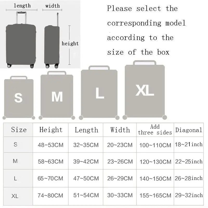 Fashion Luggage Cover Elasticity Luggage Protective Covers Suitable 18-32 Inch Thicken Trolley Case Suitcase Dust Cover 250708