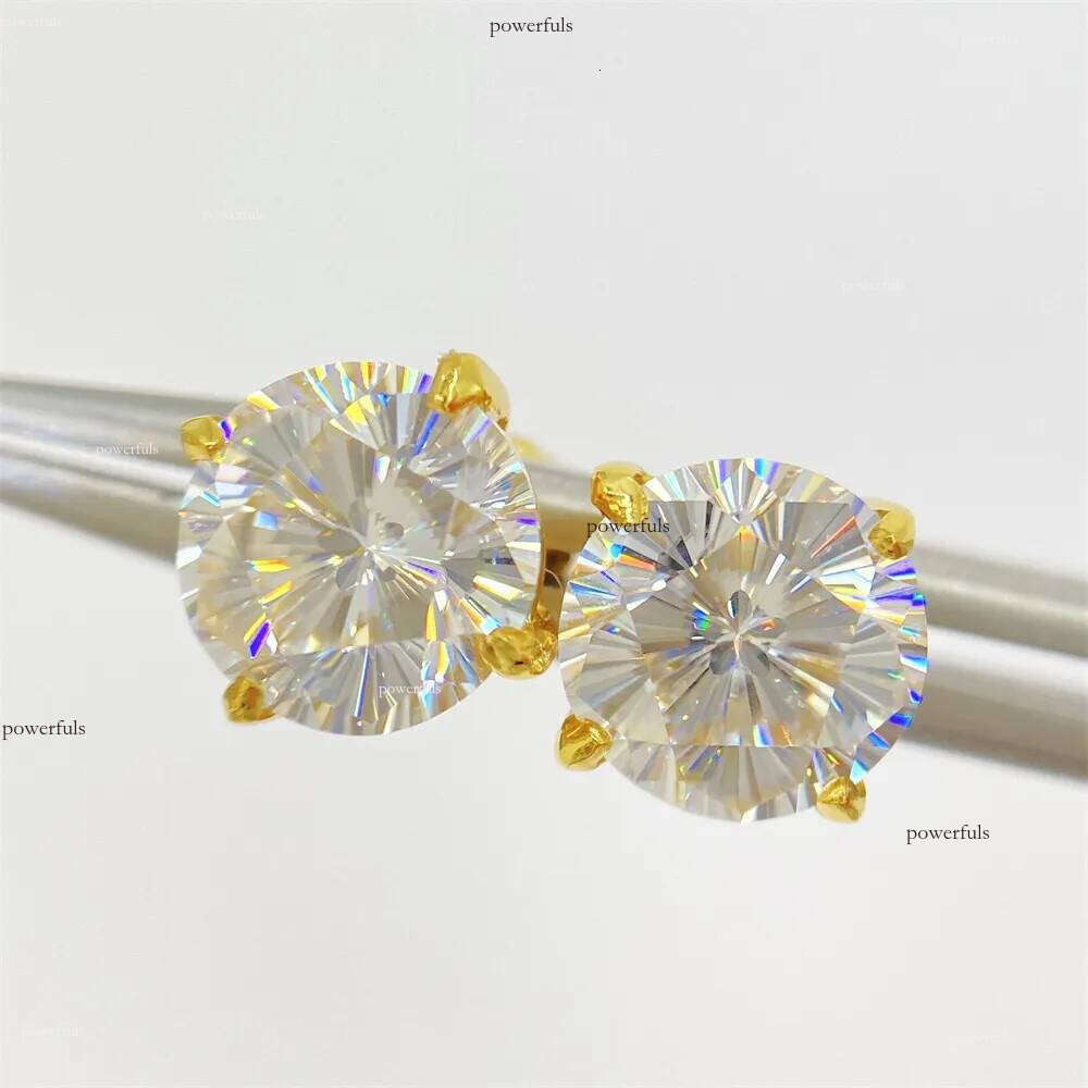 Rare Cut 0.5-2CT Cherry Blossom Moissanite Dia Stud D Color VVS Sterling Sier Ladys Earrings for Women 2023