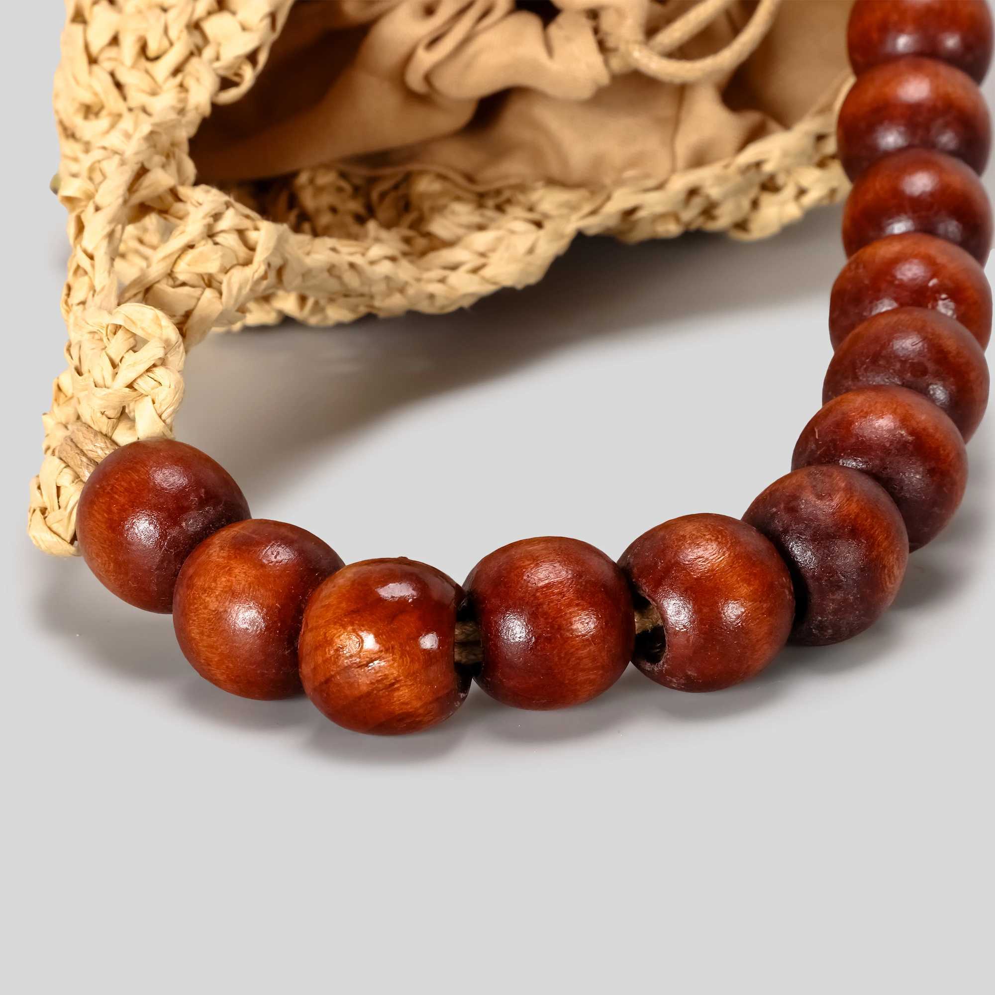 Creative Diamonds Conch Design Bag Handmade Woven Women Handbags Wooden Beading Strap Shoulder Bags Funny Summer Beach Bag