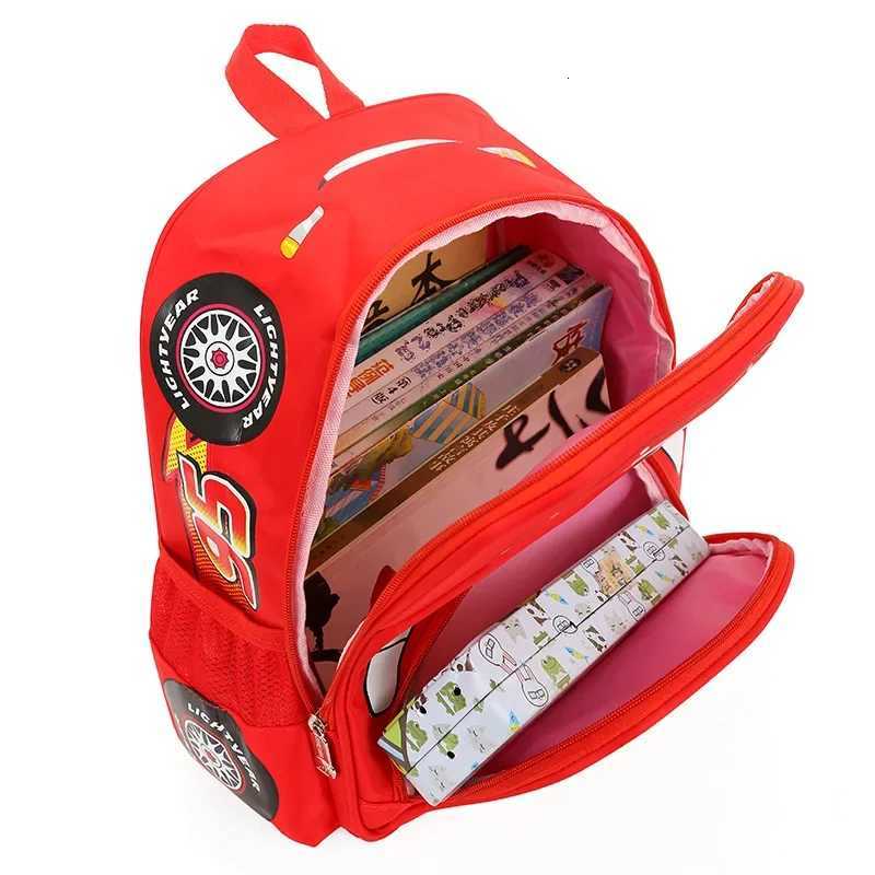 Cool and Handsome Cartoon Car Shaped Childrens Backpack Nylon Waterproof Backpack Lightweight Mom Bag for Going Out X2507151