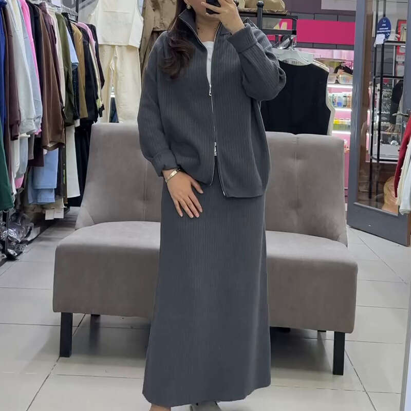 Autumn New Knitted Women's Fashionable Elegant Casual Sweater Set B5