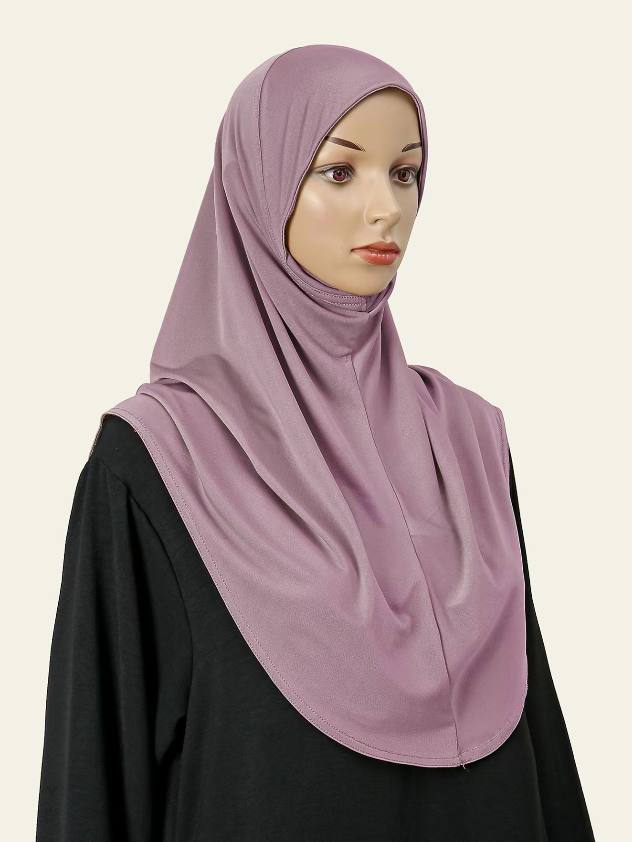 T1215 Middle Eastern long scarf for women, ethnic convenient scarf cap, Malaysian head cover scarf