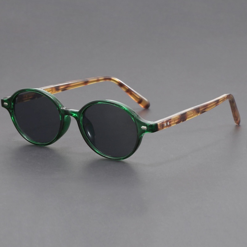 Designer Oval Sunglasses Women Small Round Glasses Retro Vintage Men Y2K Cool Niche Circular High-end Sturdy Metal inlay UV400 Protection anti blue li