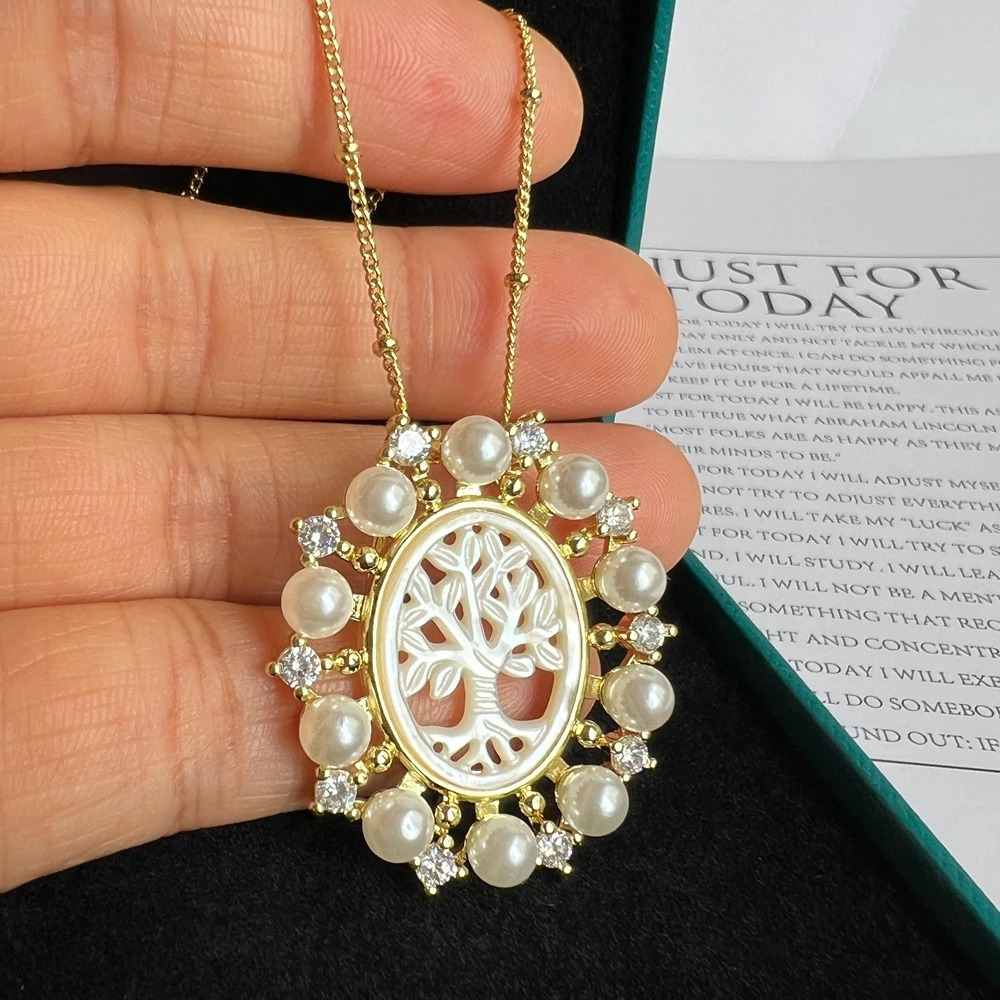 Natural Mother Pearl Shell Virgin Mary Guadalupe Charms Necklace Religious Medals San Benito Pendant Jewelry for Women Gift 250711