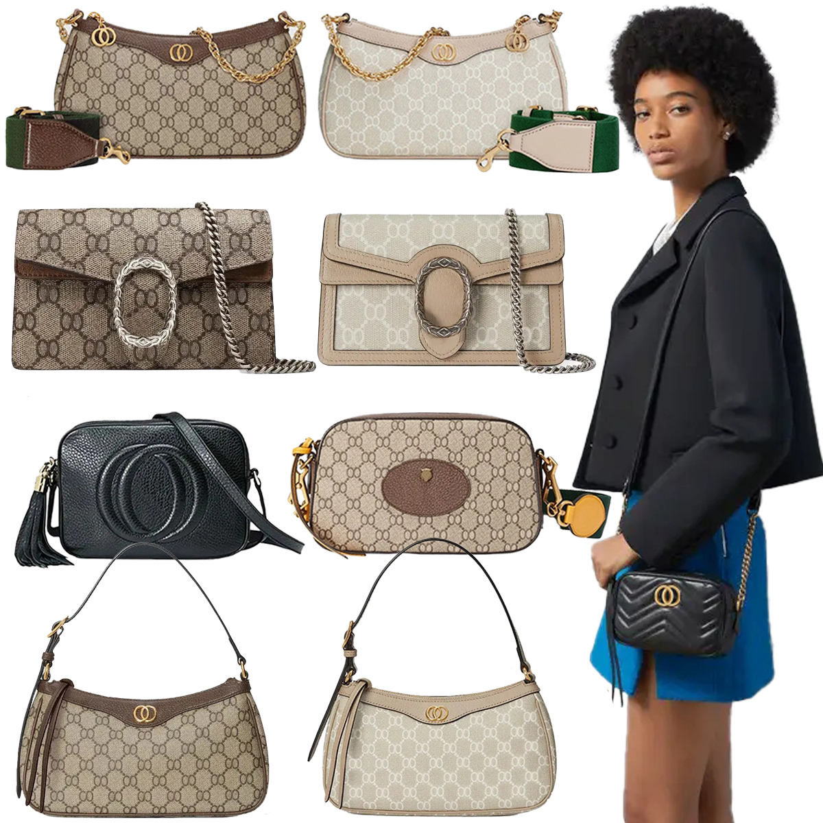 Designer Bag Shoulder Bag Handbag Luxury Bag Classic Old Flower Full Print Ladies Crossbody Purse Canvas Splicing Leather Pures Camera Bag Flap Envelope Bag Mini bag