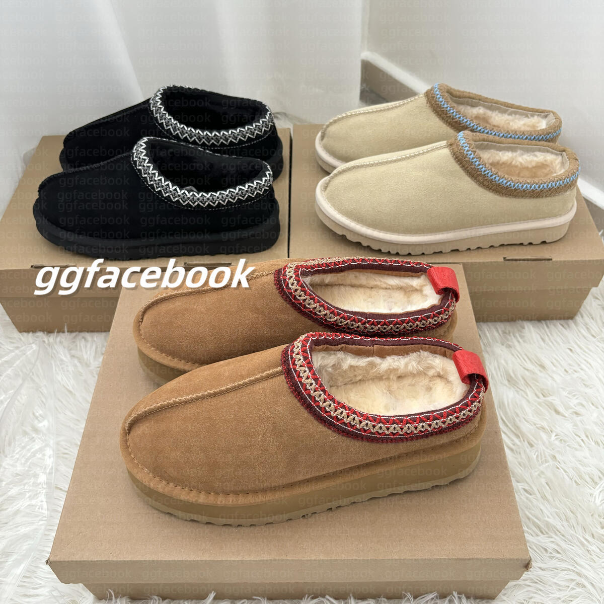 Womens Tazz Slippers Tasman Fur Slides Classic Ultra Mini Platform Boot Mustard Seed Slip-on Les Petites Suede Wool Blend Comfort Winter Booties Flat Shoes Suede