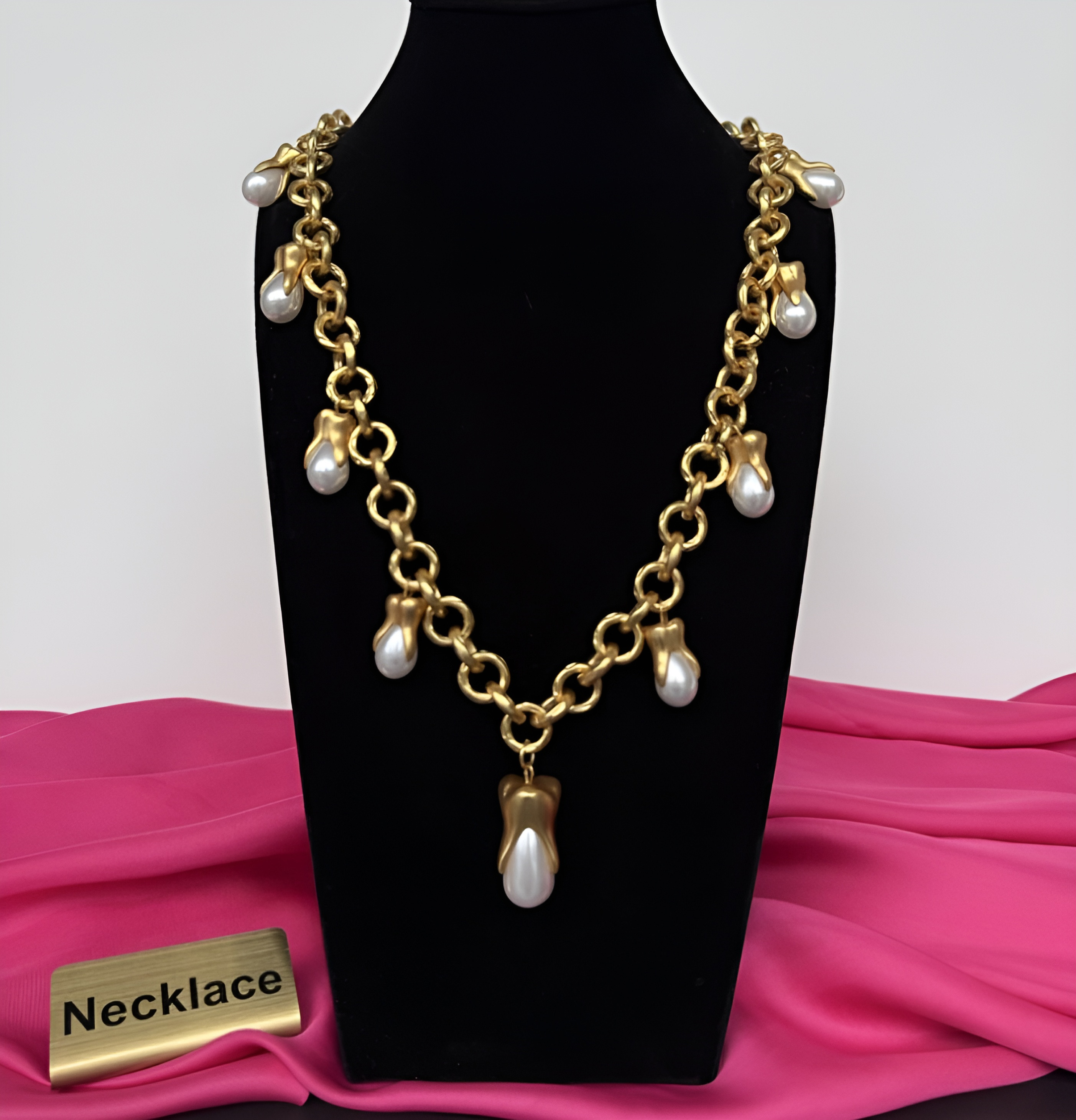 New Designed women necklaces Vintage tooth pearls pendant chain Necklace Designer Jewelry Schiaparelli-N02-08