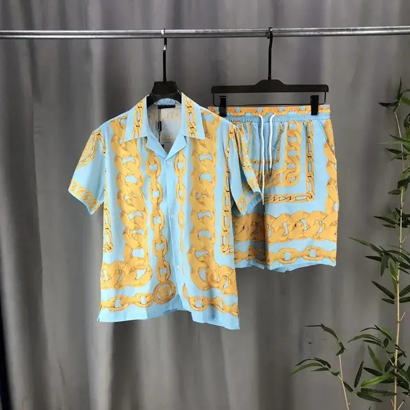 2025 Casual Summer 3D Print Short Sleeve Hawaiian Shirt Shorts Set For Men Women Comfortable Breathable Clothing European Style 250714