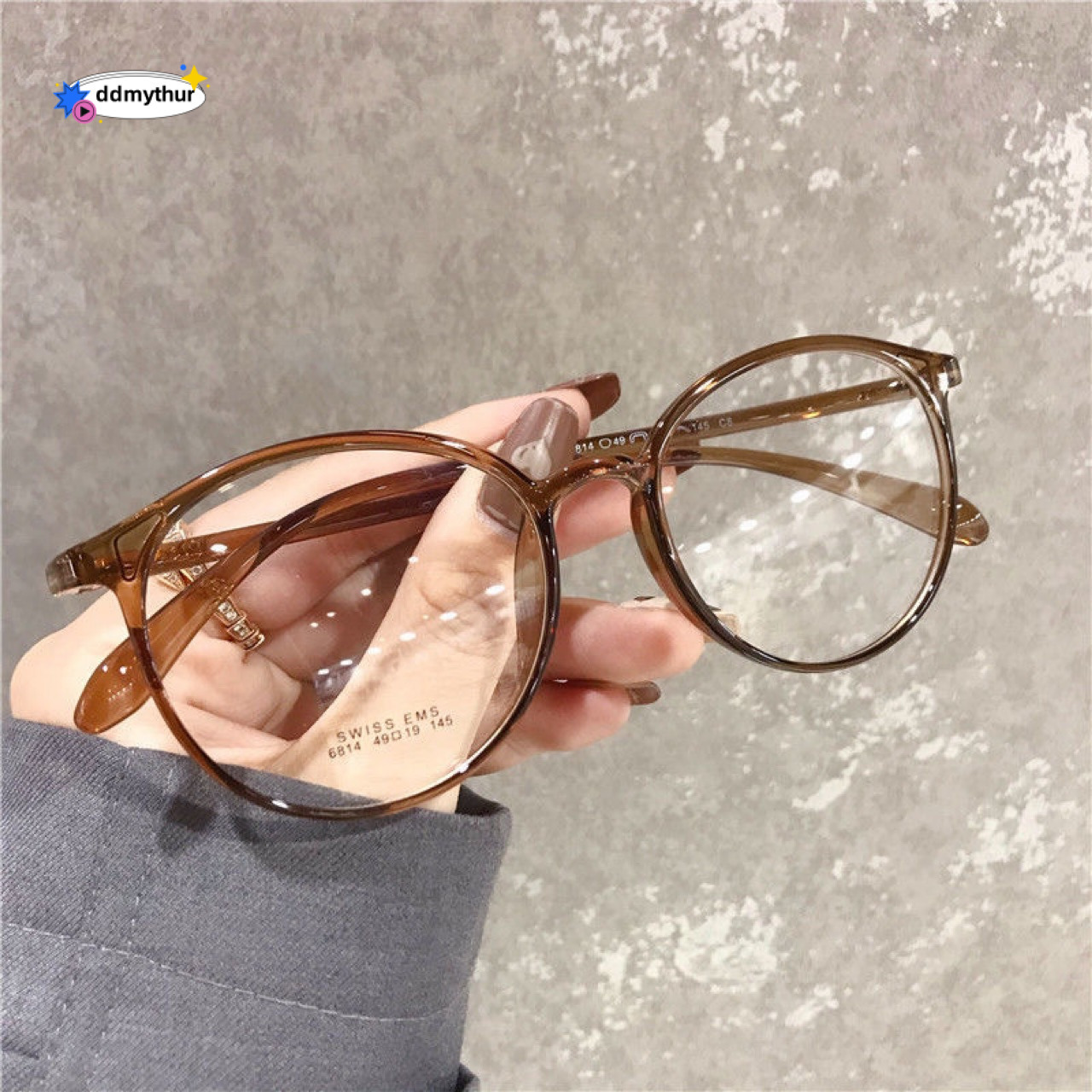 Small Round Trendy Myopia Frame for Women Anti-Radiation Anti-Blue Light Computer Eye Protection Glasses ddmythur