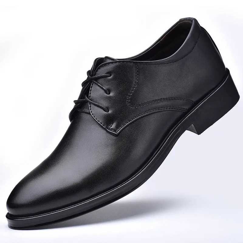 Men Dressing Shoes Formal for Mens Casual Shoe Leather Social Wedding Designer Pointed Toe Black Office Winter Shoes Brand 2023 Y250715