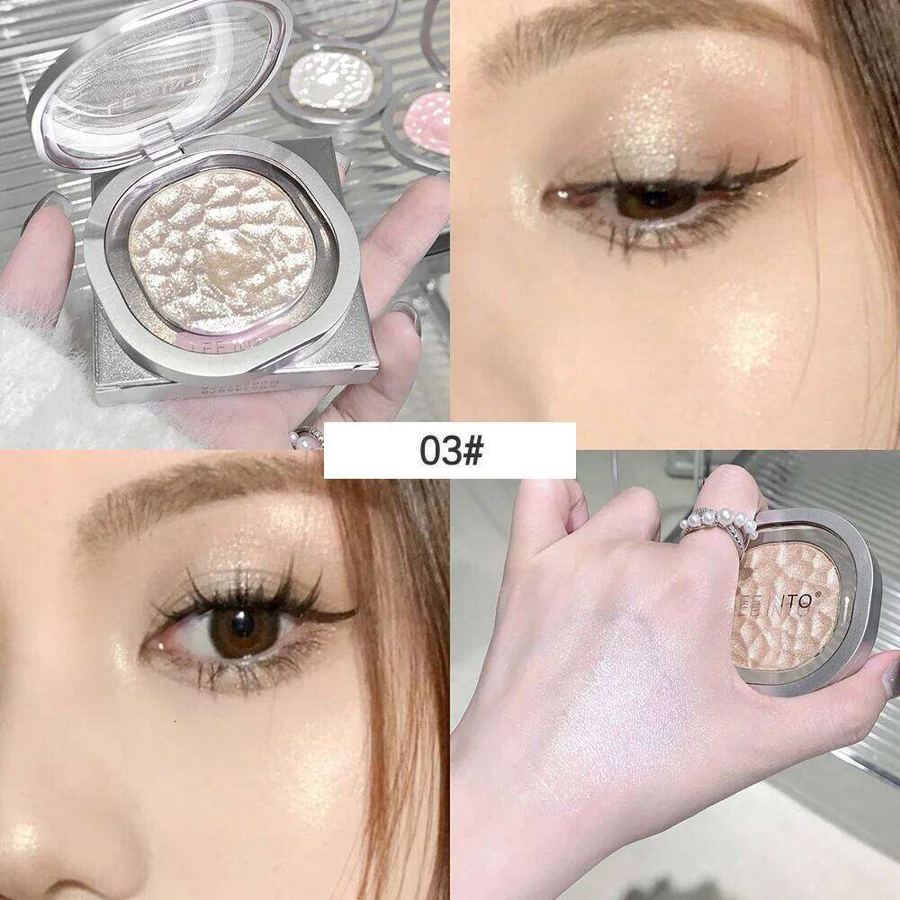 Highlighting Pearlescent Fine Mashed Soft Texture LEEINTO Non-flying Powder Brightening Long-lasting Highlighter Palette X250715