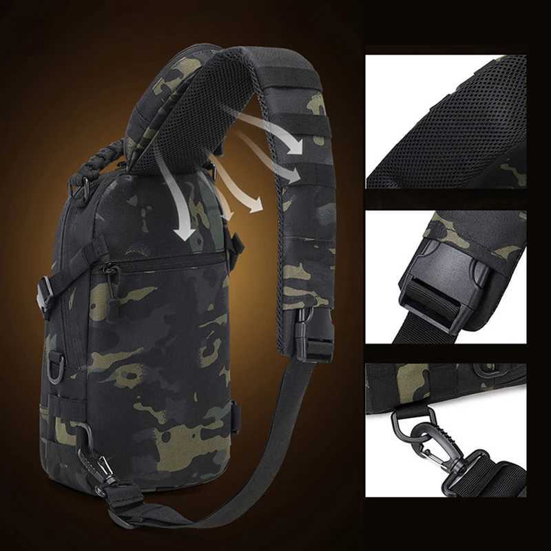 Camping Bag Tactical Backpack for Men Sport Shoulder Outdoor Hiking Climbing Cycling Fishing Travel MOLLE Sling Fanny Pack