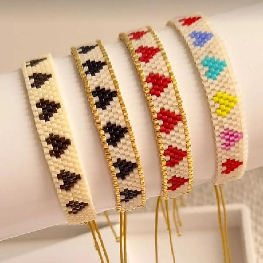 Miyuki Bead Bracelet Boho Style Woven Adjustable For Women Jewelry Heart Ladies Accessory Birthday Gifts Party 250712