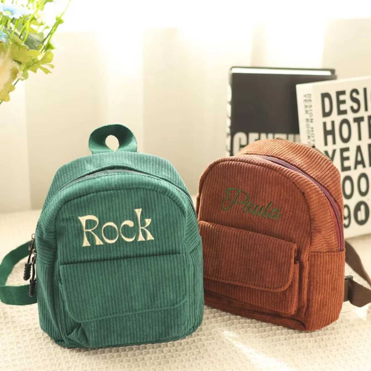 Personalized Custom Name Embroidered Letter Nursery Baby Little Backpack School Children Bag Gifts Boys Girls Go Out Wrap X2507151
