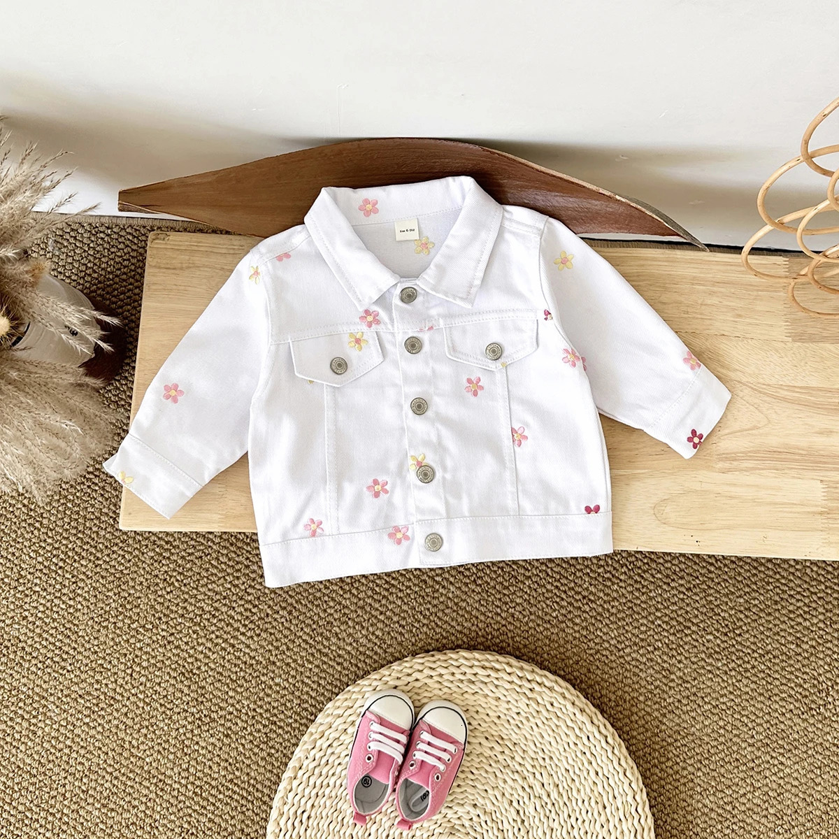 Autumn Baby Girls Clothes Outerwear Kids Infant Baby Jacket Casual Lapel Long Sleeve Button Up Cardigan Flower Embroidery Top 250715
