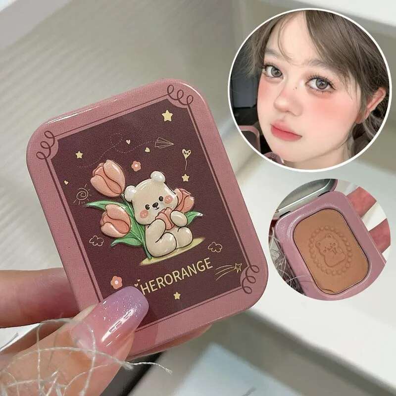 Tin Box Blusher Low Saturation Rose Brown Matte Natural Cheek Tint Brighten Waterproof Face Contouring Cosmetics Blush Powder X250715