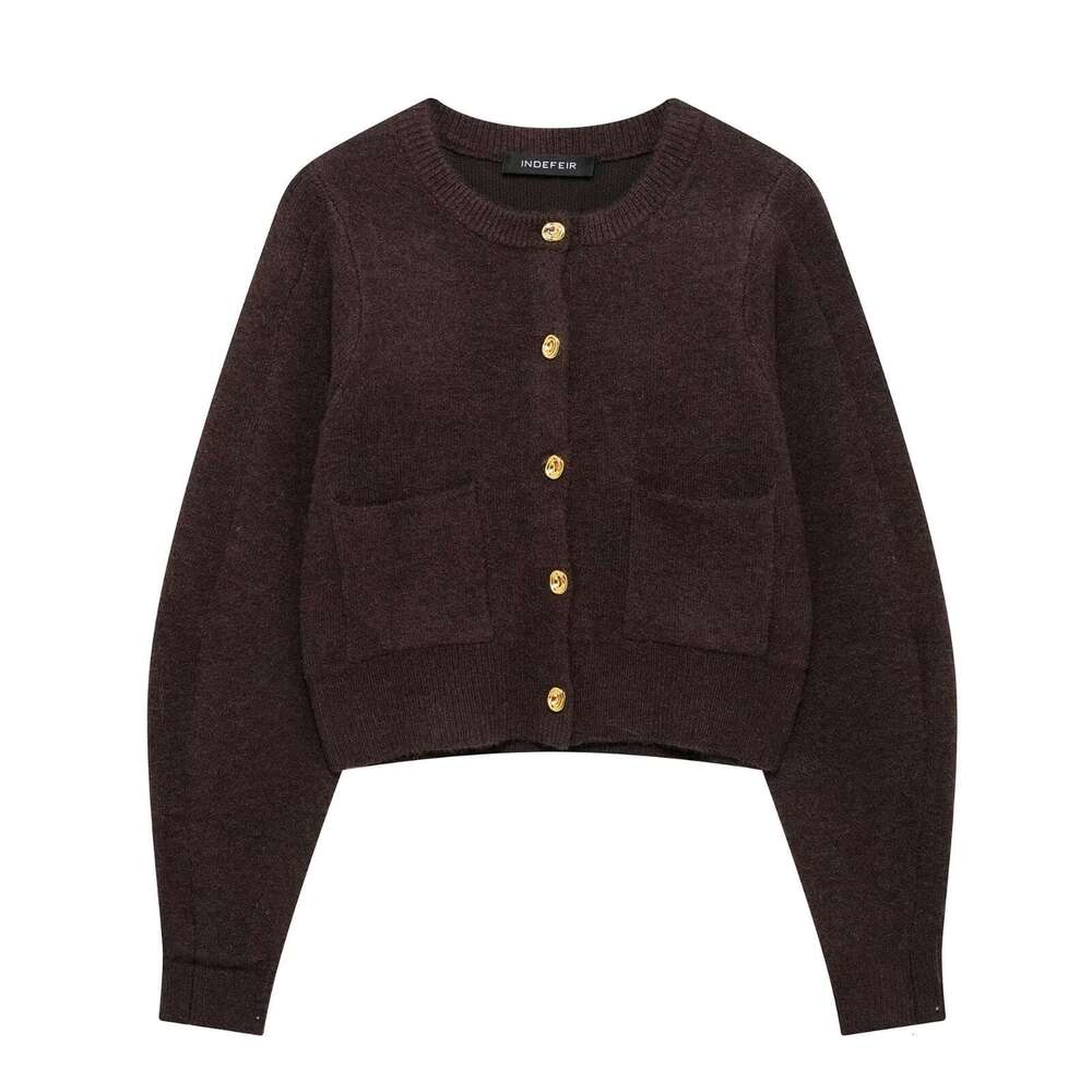 TRAFZASHEIN Women's Round Neck Long Sleeve Knitted Jacket High Waist Mini Skirt Casual Set B5