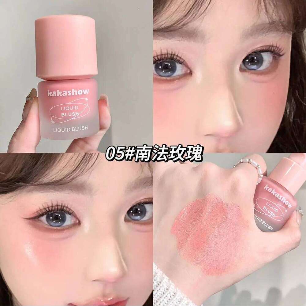 Kakashow Liquid blush for Cheeks Matte Finish Lightweight Smooth Hydrating Cream Natural Flush Long-lasting Easy to Wear Makeup X2507