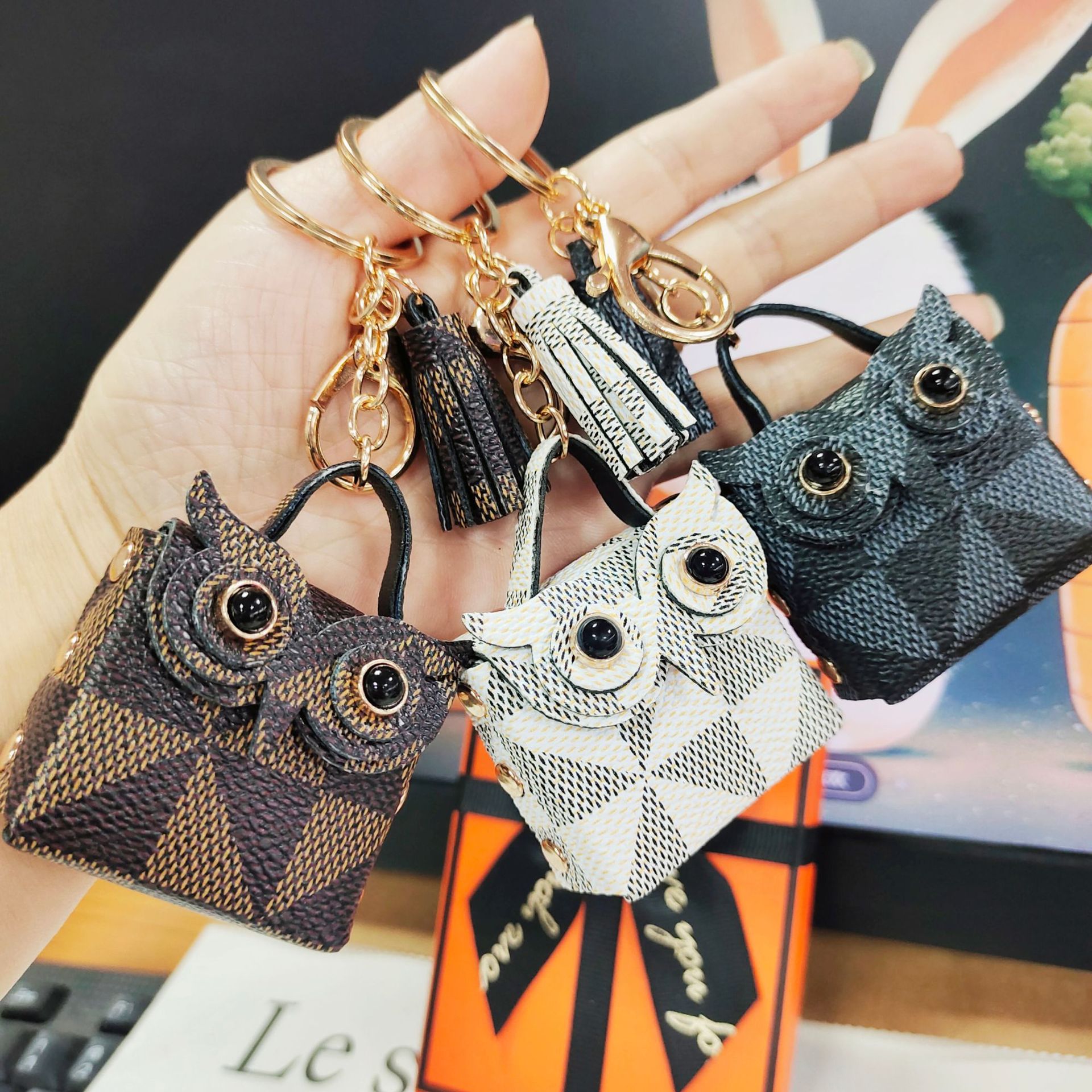 Tassel Owl Key Rings Mini Bag Pendant Leather Coin Purses Keychains Wallet Lanyards Scarf Holder Car Keyrings For Women Girls ddmyMon ddmyMon ddmyMon 