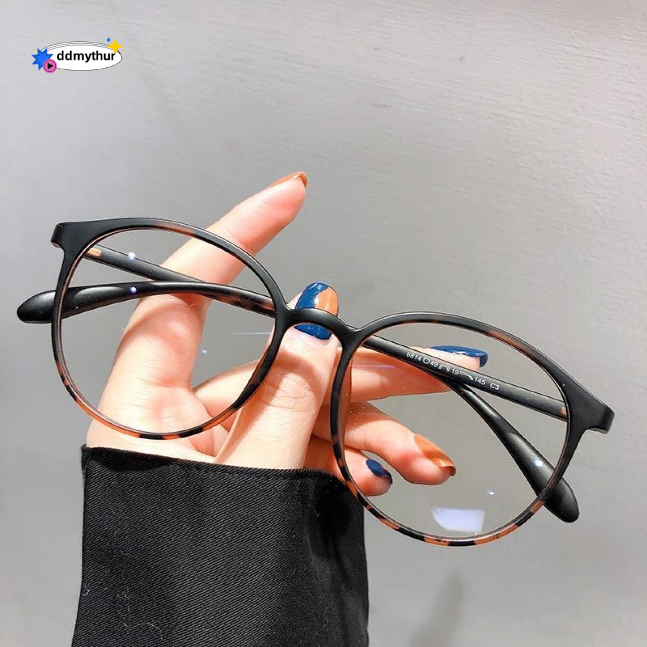 Small Round Trendy Myopia Frame for Women Anti-Radiation Anti-Blue Light Computer Eye Protection Glasses ddmythur