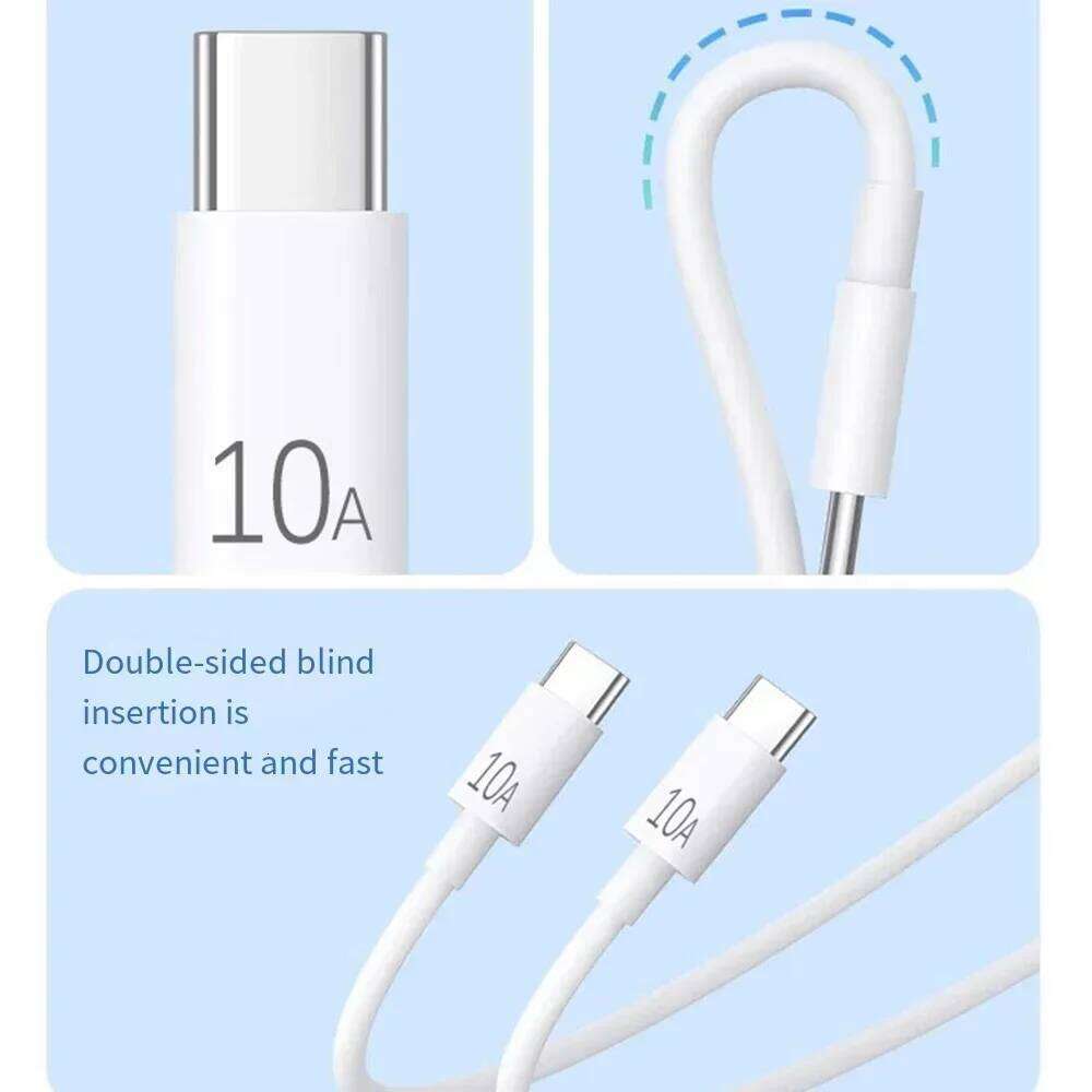 Universal 120W 10A Fast Charger Pd Dual Type C Quick Charging Cable High Speed Data Transfer Wire Cord