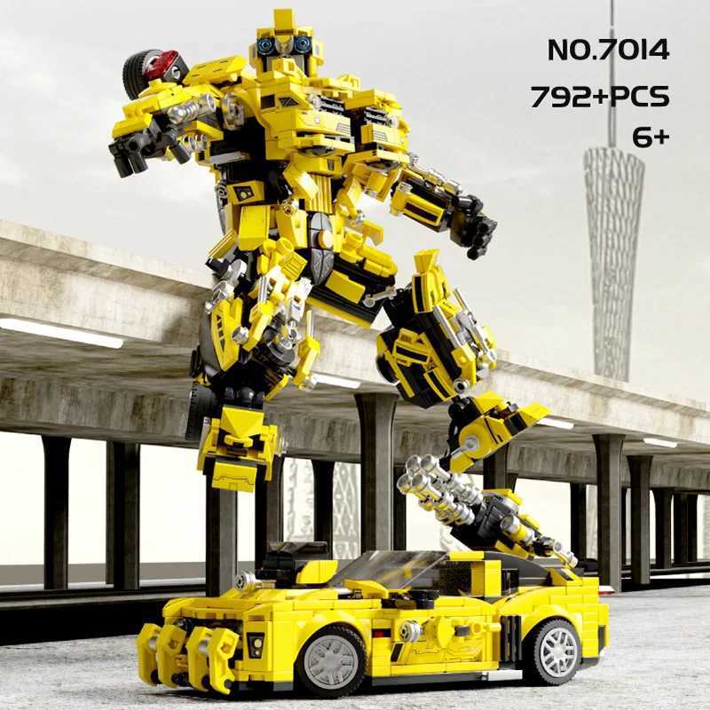 2 in 1 Deformation Robot Mecha Building Blocks Sets Bricks Kit Transform Birthday Toys Kids Children Gifts for Boys C251203