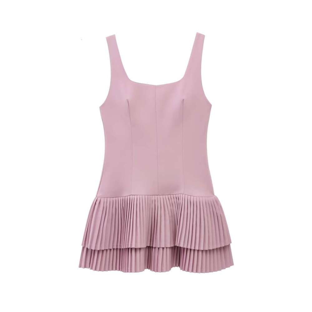 TRAFZA Spring SHEIN New Women's Jumpsuit Backless Sleeveless Slim Mini Dress B5