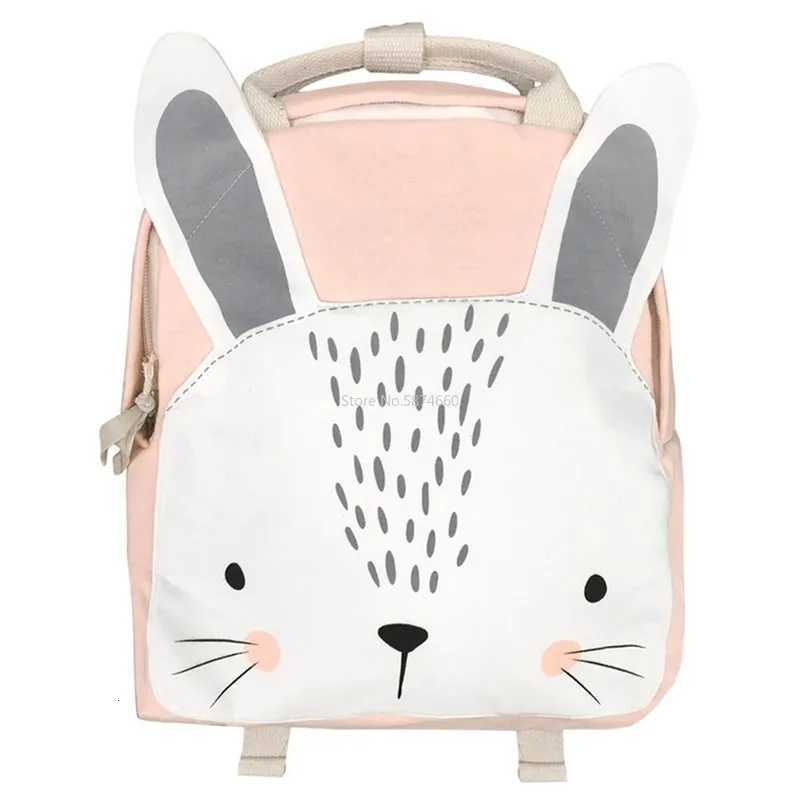Ins Nordic Children Backpacks Animals Design Girl Boys Backpack Toddler Kids School Bags Kindergarten Cartoon Rabbit Bag X2507151
