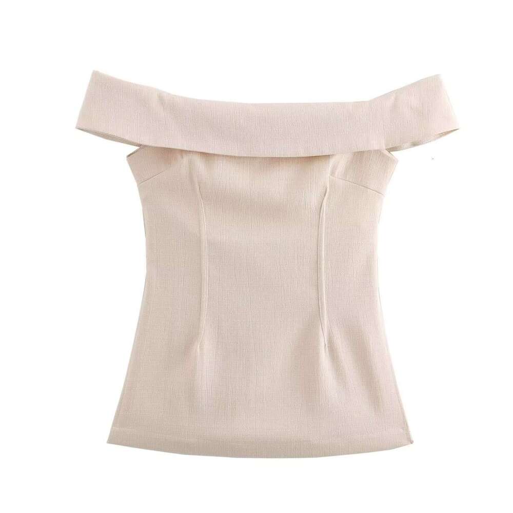 TRAFZA Women's INS Side Slit Off-Shoulder Top And Long Pants Set B5