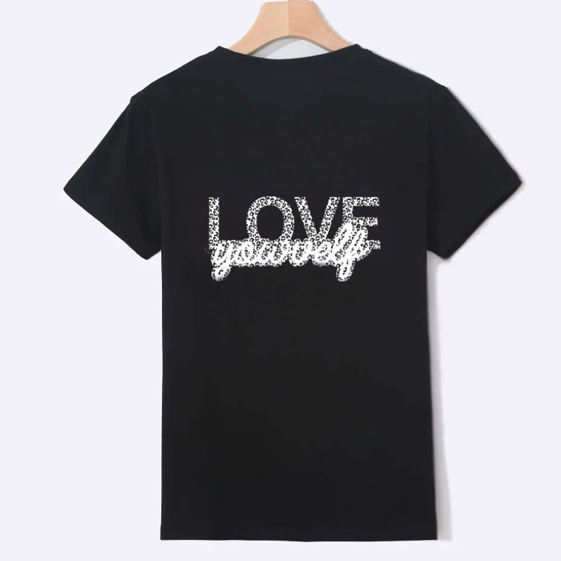 Love Letter Print Women Summer T-shirt Emo Girl O Neck Funny Y2k Style Crop Tops Casual Female Short Sleeve Tee 90s Clothes 250714
