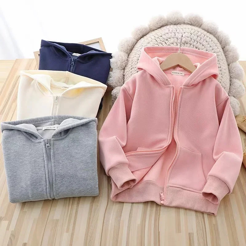 Children Hooded Sweatshirt Jackets Baby Boys Sportswear Cardigan Tops Kids Zipper Casual Jacket Teenager Spring Autumn Clothing 250715