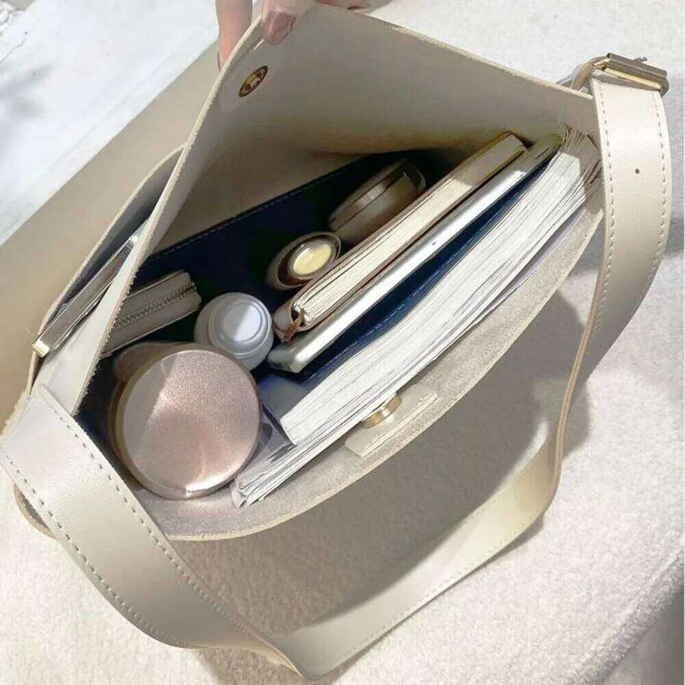 Women Leather Bucket Multi Pocket Shoulder Tote Versatile Satchel Hobo Messenger Outdoor Travel Bag