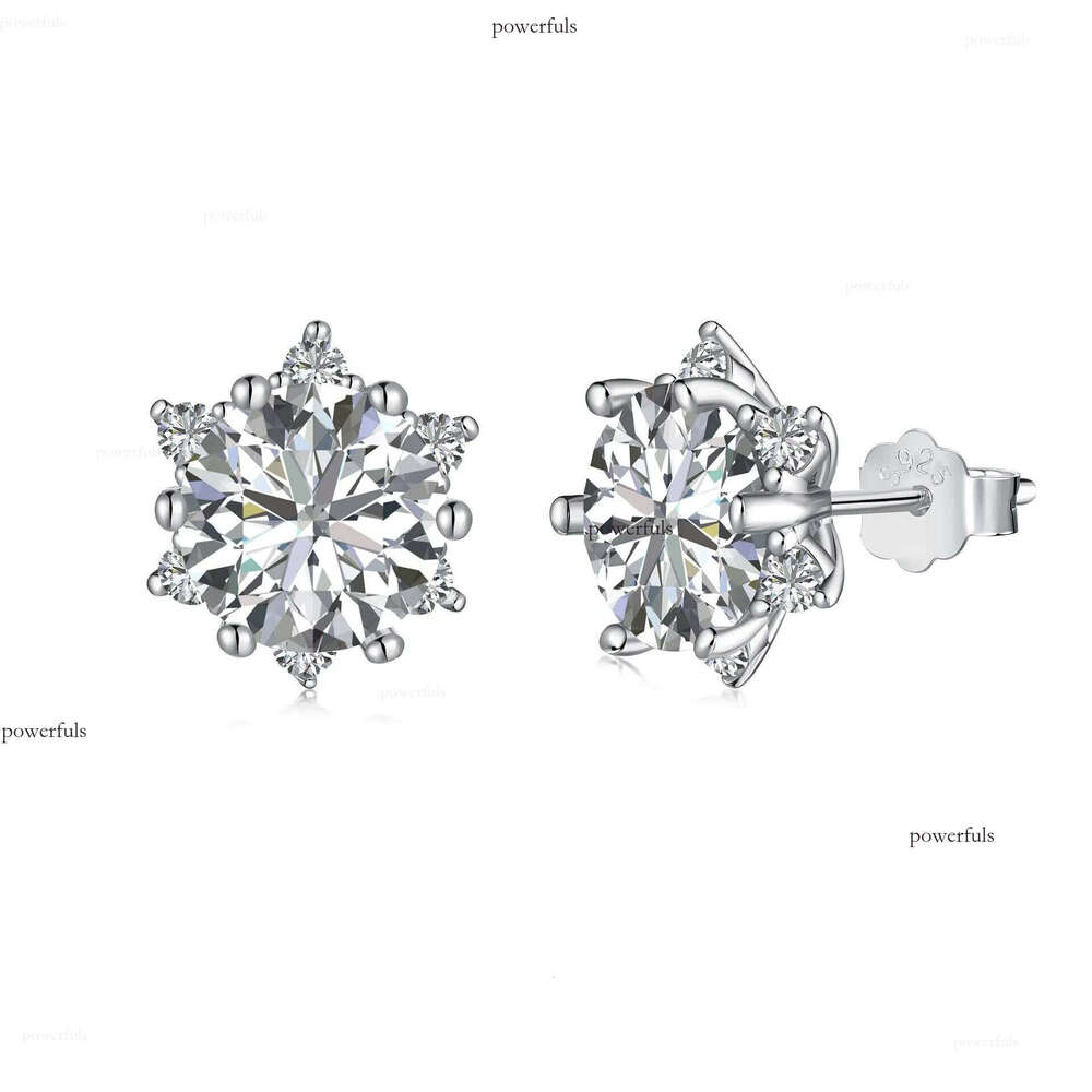 Choucong Ins Top Sell Gorgeous Stud Earrings Lady Fashion Jewelry Real 100% Sterling Sier Emerlad White Moissanite Dia Women Earring Gift