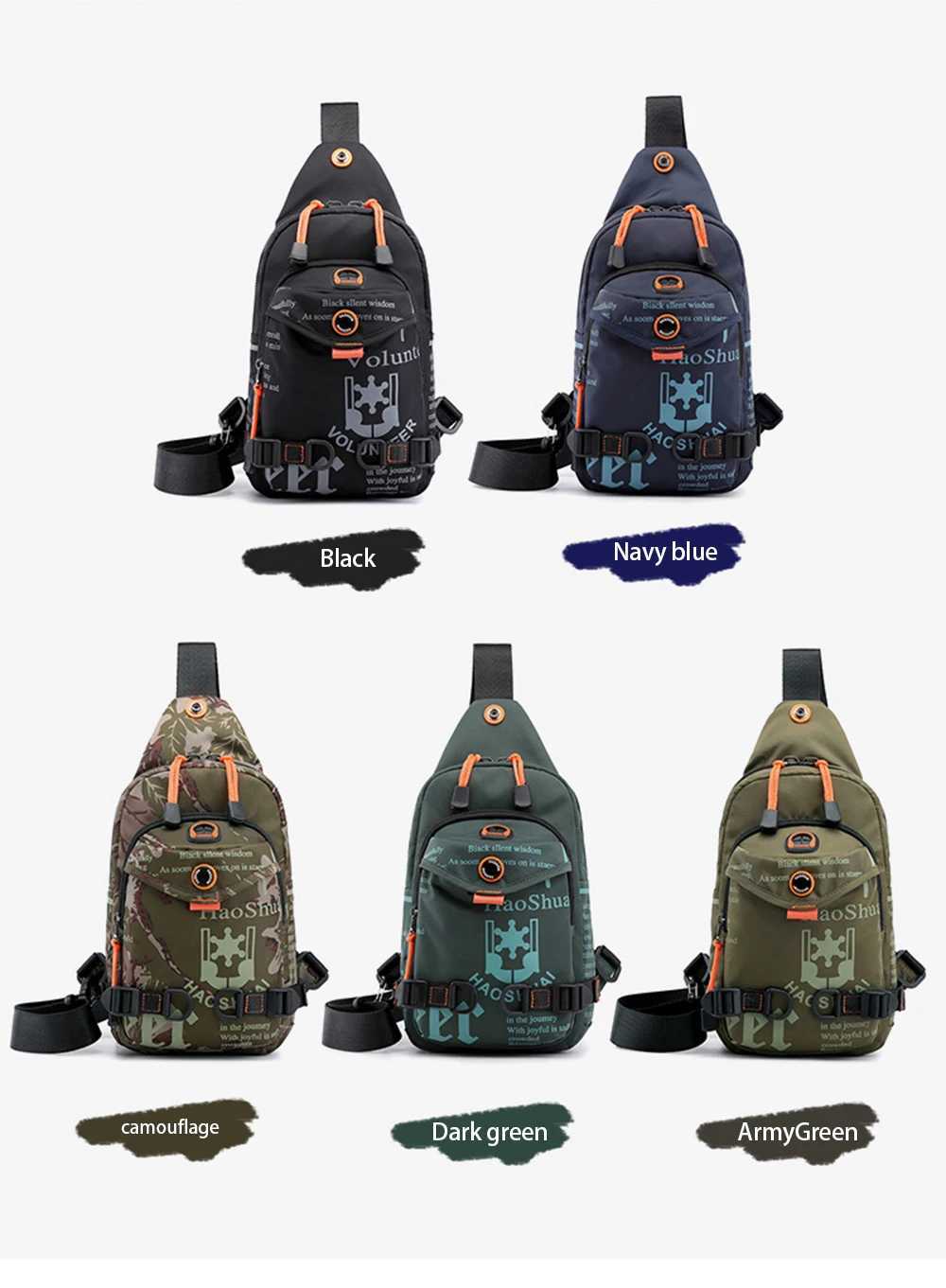 New Men Bag High Quality Nylon Rucksack Knapsack Brand Travel Casual Male One Shoulder Bags Sling Backpack Daypack