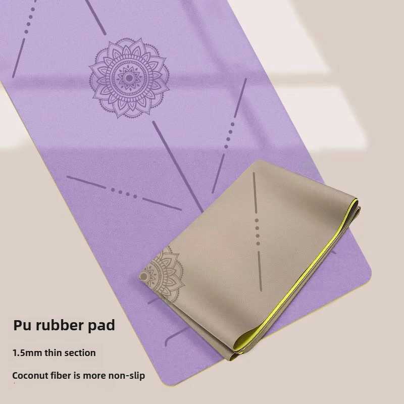1.5mm Ultra-thin Pu Natural Rubber Yoga Mat Portable Foldable Professional Non-slip Workout Gymnastics Exercise Gym XJ250714