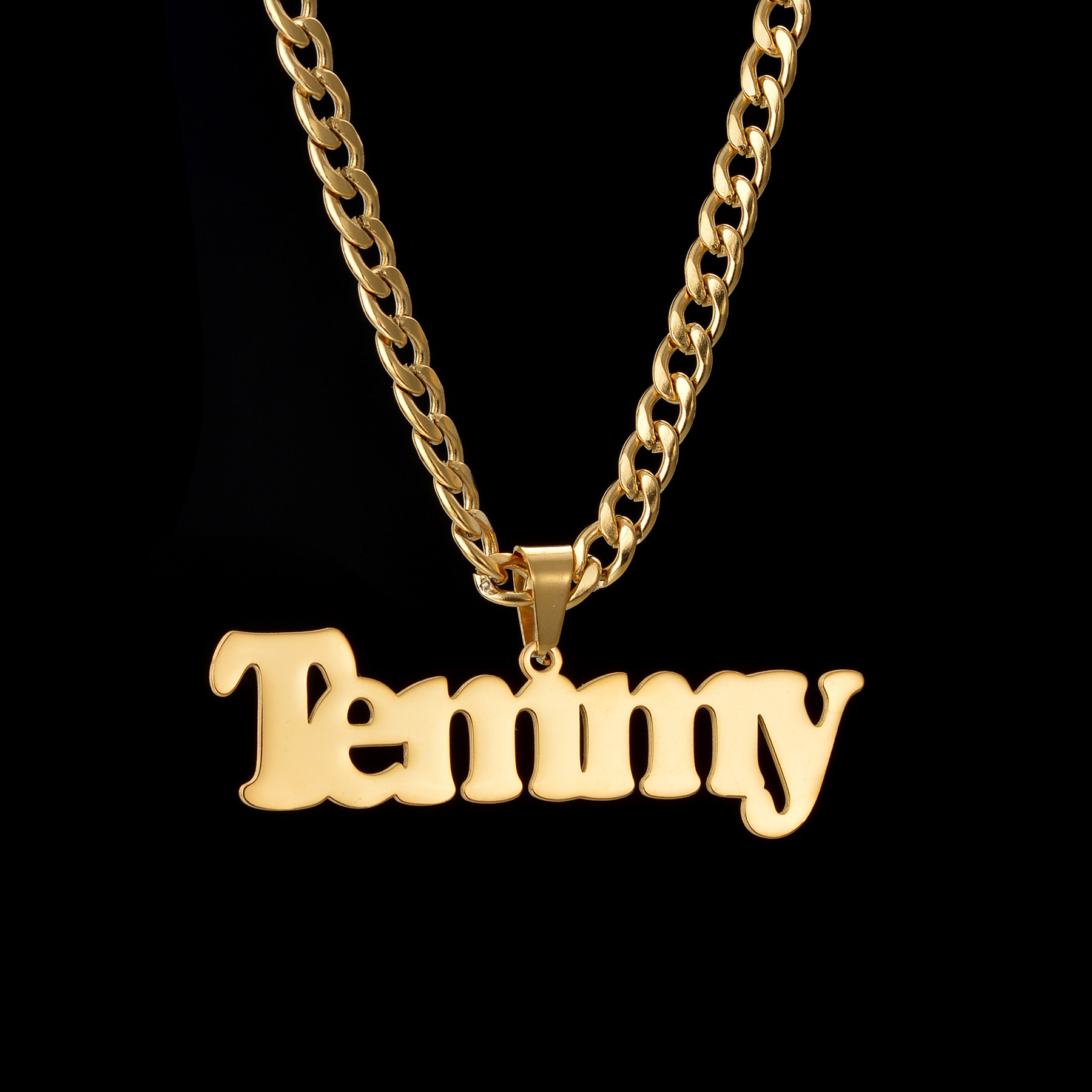 Luxury Jewelry Designer Jewelry Custom Name Logo Numbers Letters Match 18k5mm Chain European And American Cross-border Pendant 3 Days Shipping