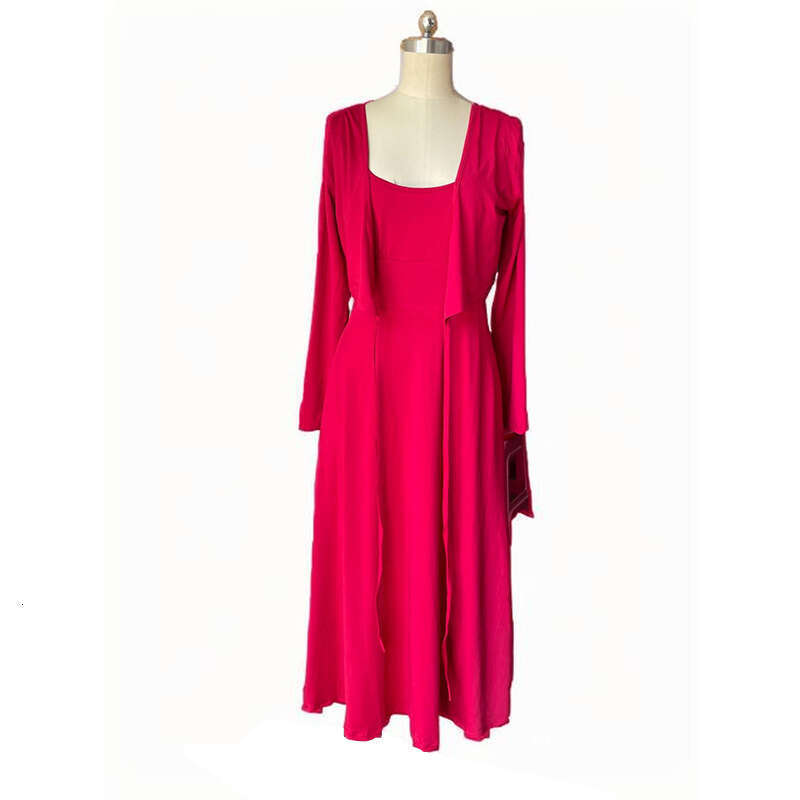 Autumn New Women's Pocket Double Layer Dress Casual Jacket Solid Color Fashion Suit For Women B5