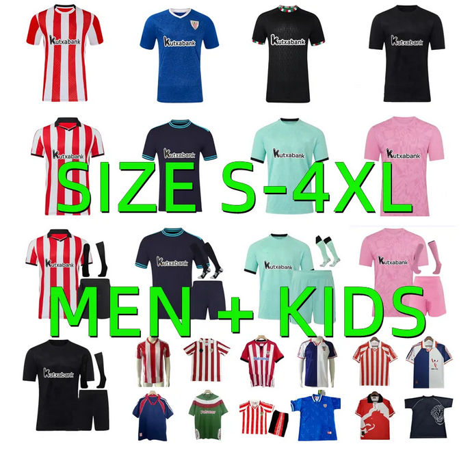 95 97 98 00 11 12 Retro Bilbao GURUZETA Soccer Jerseys 2025 2026 O.SANCET YURI A. DJALO SIMON UNAI Centenary Athletic Williams 24 25 26 Men kids goalkeeper Football shirt